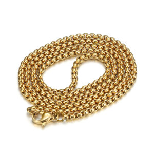 3.0 * 60cm gold square Pearl Chain