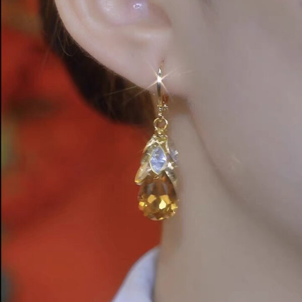 oly-d2411317fcc59caf3b9712702d2aa746 Wholesale Exquisite Light Luxury Design brown Wheat Ear Drops Ear Atmospheric Fashion Elegant Trend Earrings