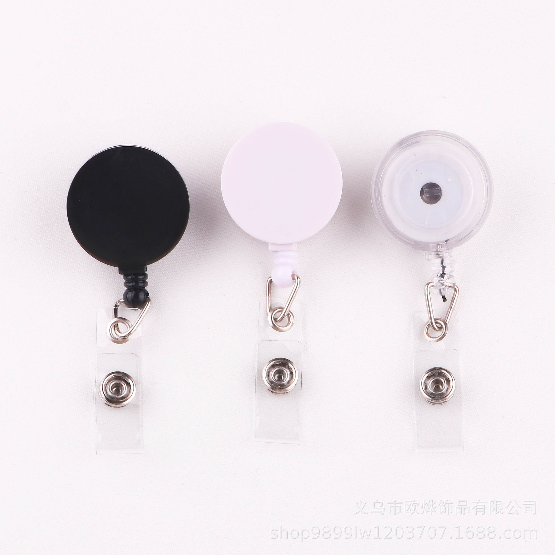 Wholesale Glossy all-flat easy-pull buckle retractable buckle lanyard buckle metal back clip chest card easy-pull buckle