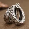 Wholesale Three-dimensional Geometric Earrings For Women In Copper With White K Water Plating And 0.03µm Thick Coating