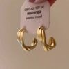 oly-d2893fee17acdc0b60c120edb27a7deb Wholesale Suitable for square face ~ retro matte golden earrings French hoop earrings circle earrings women's high-class temperament