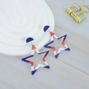 Red, White and Blue Five-Pointed Star