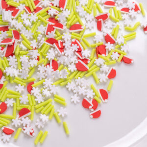 Christmas hat + snowflakes + yellow particles / 10g a pack