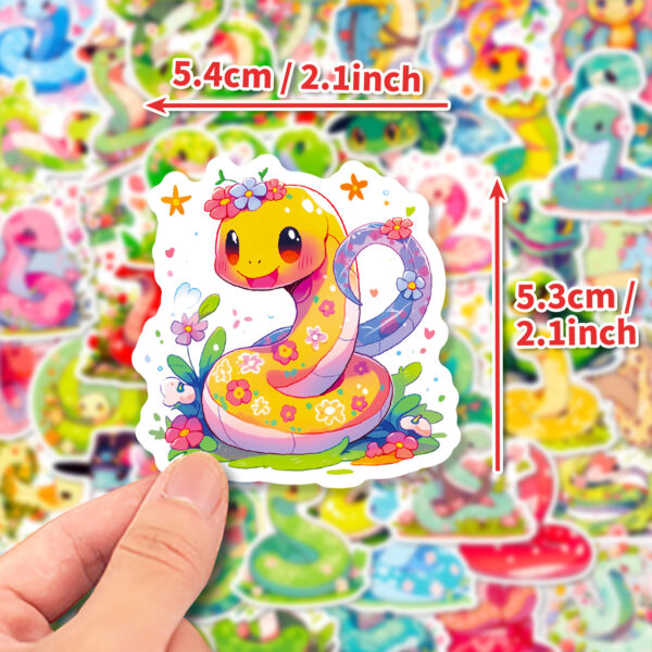 oly-d2ad22d719984002e9464c2dc27d667d Wholesale Sell 50 cute cartoon snake stickers reptile cartoon snake personality graffiti stickers