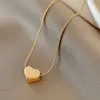 Wholesale Heart Shape Necklace For Women With 18K Real Gold Plated 304 Stainless Steel Featuring PVD Vacuum Plating And Electroplated Gold Finish