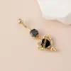 Wholesale Bestselling Body Piercing Navel Ring Heart Shape Restrained Dark Punk Style Navel Button Personalized Gothic Belly Stud