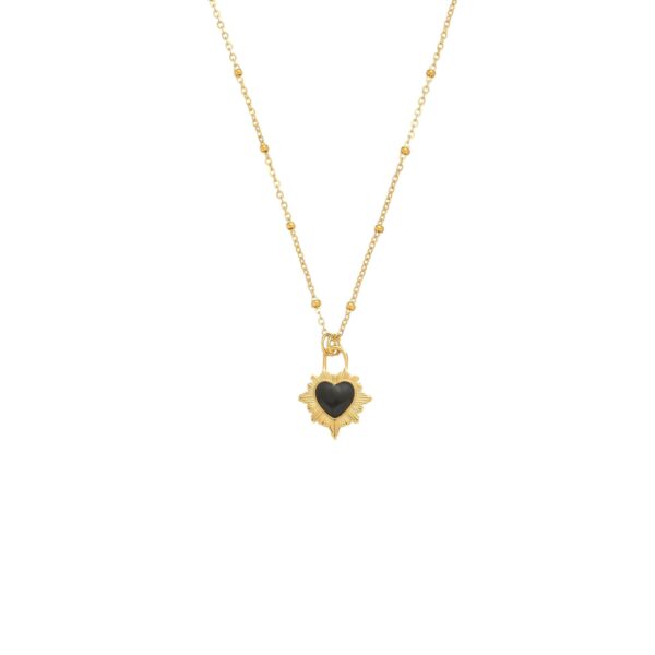 oly-d2ec661243bdae50bea86549c85519be Wholesale Titanium steel gold heart necklace stainless small non-fading ins temperament wear cold wind neutral