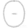 Wholesale Alloy necklace set with crystal-set round-cut bracelet, earrings, and ring