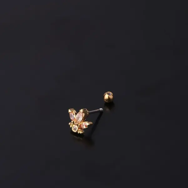 oly-d31298affe77f1afd464bf560ba0b9cc Wholesale Copper Artificial Gemstones Ear Cartilage Rings & Studs Geometric Waterproof Non Tarnish Surgical Steel
