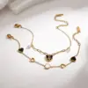 Wholesale PVD Coated 18K Real Gold Plated Heart Shape Bow Knot 304 Stainless Steel Casual Elegant Sweet Handmade Plating Lobster Trigger Clasp Closure Bracelets
