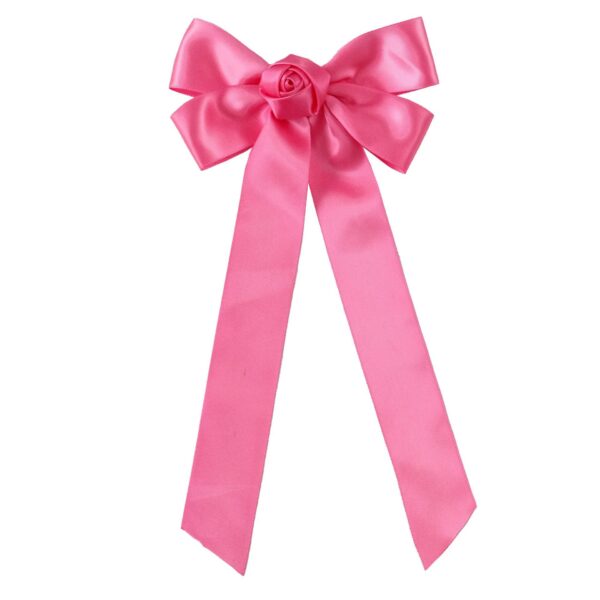 oly-d33ba8c8d75fa967fe140c51cfddc082 Wholesale Solid Color Polyester Ribbon Bow Hairpin Valentine's Day Handmade Rose Sweet Ribbon Fabric Duckbill Clip