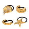 Wholesale Stainless Steel Metal Hair Ring High-grade Rubber Band Head Rope Love Bow Horsetail Hair Rope Women