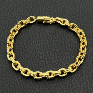 Thin letter bracelet gold / 20CM