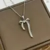 Wholesale Titanium Steel Butterfly Knot Necklace New Style Zircon Butterfly Lock Clavicle Chain Super Fairy Tale Titanium Steel Necklace
