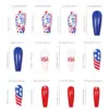 Wholesale Flag Design Wearable Nail Stickers Medium Size Nail Art Stickers Retro French Cartoon Heart-shaped Floral