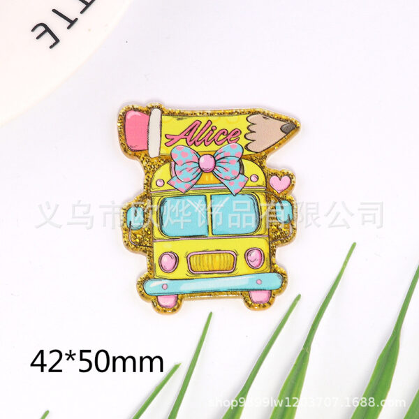 oly-d3713f851b88796d8a735041dcd58782 Wholesale loose powder cartoon letters car love drink jewelry acrylic pin DIY patch accessories