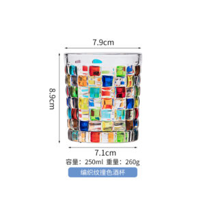 Woven contrast whiskey glass