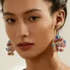 Wholesale Retro Multicolor Cartoon Character Drop Earrings For Women With 304 Stainless Steel Posts, Acrylic Print Design