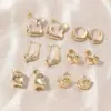 Wholesale 1 Pair Ig Style Geometric Irregular Polishing Plating Copper 18k Gold Plated Earrings Ear Studs