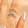 Wholesale fashion high-end sense inlaid zircon snake-shaped opening ring female Joker Zodiac spirit snake index finger ring