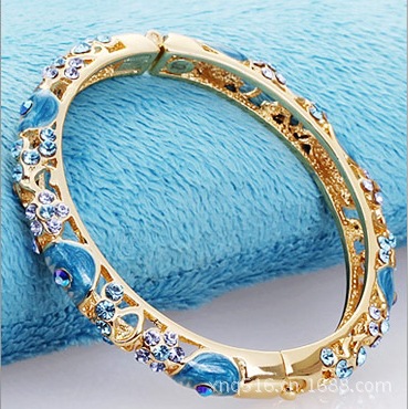 Wholesale Beijing Cloisonne Bracelet Alloy Gold Plated Crystal Ethnic Korean Jewelry Hot Jewelry Bracelet