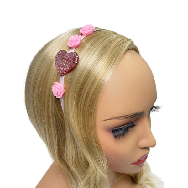 Wholesale Valentine's Day Set Headwear Hairpin Tanabata Festival Resin Love Dress-up Hairband Pink Five-pointed Star Hairpin