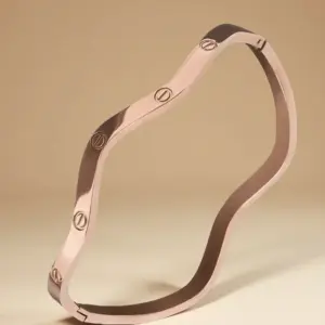 39-C-4 Rose Gold Wavy Stud Bracelet
