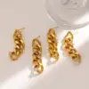 oly-d3ef8382b742b4ca3bcae84377548093 Wholesale 18K Gold Plated 304 Stainless Steel Vacuum Electroplating (In Furnace) Rhinestone Geometric Handmade Earrings For Women Independence Day
