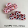 Wholesale Love Cupid Rose Shark Clip Valentine's Day Large Rectangular Hairpin Grab Hairpin