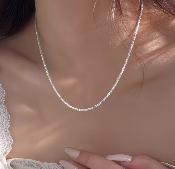 Wholesale Handmade Geometric Necklace For Women With 925 Sterling Silver Twisted Rope Chain