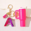 oly-d3fb445cb1296eed1d8710154fe2309d Wholesale Mixed color rose red sequins English letter key chain resin 26 letters in stock women charm key chain