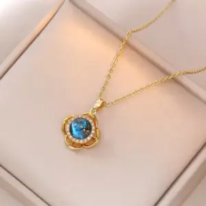 X1203 Golden Planet Rotating Necklace