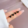 Wholesale PVD Coated Real Gold Plated Butterfly Titanium Steel Sweet Waterproof Non Tarnish Ear Studs