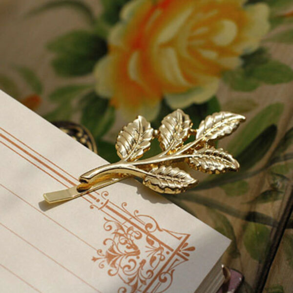 Wholesale Retro Forest Hair Accessories Olive Branch Hairpin Beautiful Bridal Alloy Headdress Tree Leaf Edge Clip