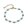 Wholesale 304 Stainless Steel Devil's Eye Simple Style Enamel Bracelets
