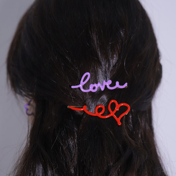WholesaleLOVE letters dripping frog clip female Valentine's Day fashion hairpin