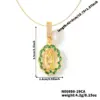 Wholesale Copper Human Vacuum Plating (Outside The Furnace) Zircon Unplated Precious Metal Pendant Necklace