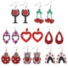 Wholesale Valentine's Day variety of earrings Bohemian style wine glass earrings