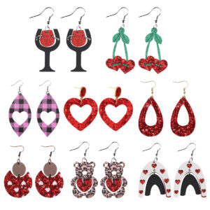 Wholesale Valentine's Day variety of hot new earrings Bohemian style wine glass earrings cross-border Europe and the United States Amazon