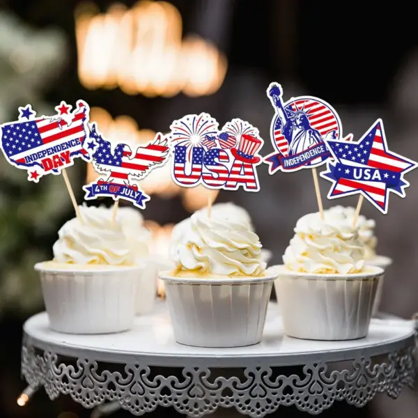 Wholesale Independence Day Paper Cake Decorating Supplies For Party, Perfect For Festive Celebration And Venue Decoration