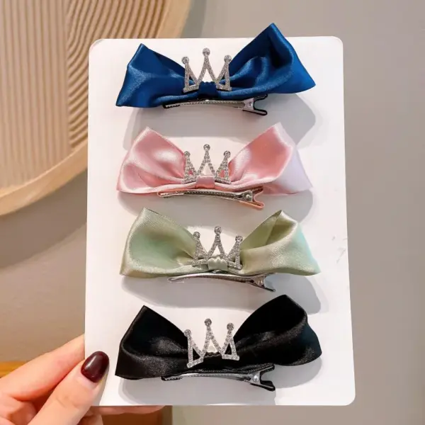 Wholesale Sweet Crown Hairpin For Girls Made Of Cloth, 1 PCS Package, Perfect Hair Accessory For Independence Day