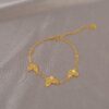 oly-d47d25f83bb015b227e9497b9bb8a700 Wholesale Gold Double-Sided Butterfly Bracelet for Women, Niche Design, Light Luxury, High-End, Versatile and Exquisite Hand Jewelry