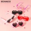 Wholesale  Valentine's Day large frame peach heart fashion sunglasse seaside vacation sun protection sunglasses