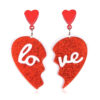 Wholesale Valentine's Day Fashion Festive Red Acrylic Peach Heart Letter Love Confession Personality