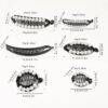 Wholesale -style Pearl Diamond Hairpin Broken Hair Black Paddle Clip Simple Elegant Banana Clip Hair Comb Women's Hair Accessories