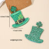 oly-d4abb3c1ec2e3a14f559cdd619b7877e Wholesale St Patrick Carnival personalized fashion earrings exaggerated green hat Clover women's earrings