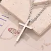 Wholesale Ion Plating (IP) 18K Gold Plated Rose Cross Symbol Simple Stainless Steel IG Style Casual Streetwear Pendant Necklace