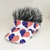Wholesale American Flag Baseball Cap With Wide Brim For Commute Featuring UV Protection, Cotton Material And Embroidery Craft