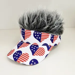 Wholesale American Flag Baseball Cap With Wide Brim For Commute Featuring UV Protection, Cotton Material And Embroidery Craft