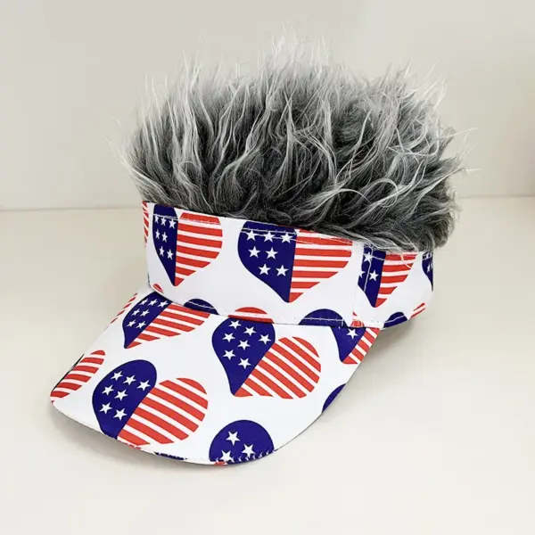 Wholesale American Flag Baseball Cap With Wide Brim For Commute Featuring UV Protection, Cotton Material And Embroidery Craft